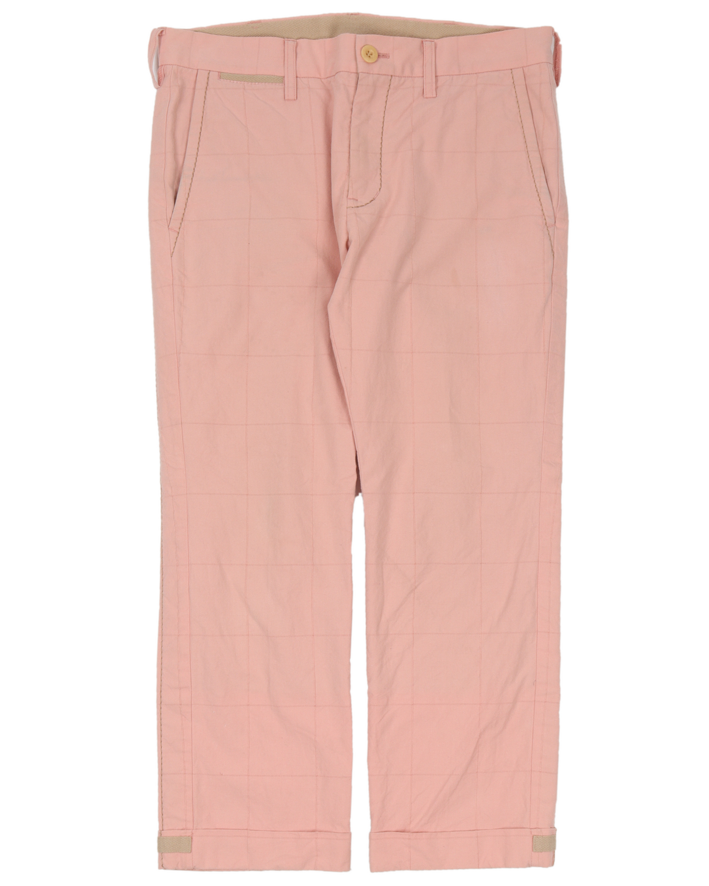 Grid-Stitched Trousers
