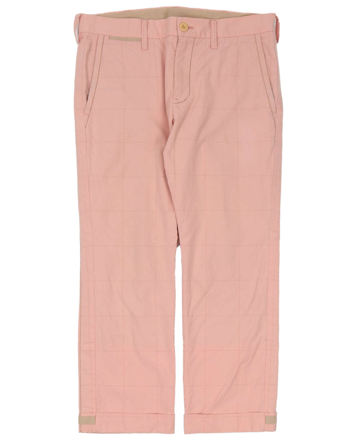 Grid-Stitched Trousers