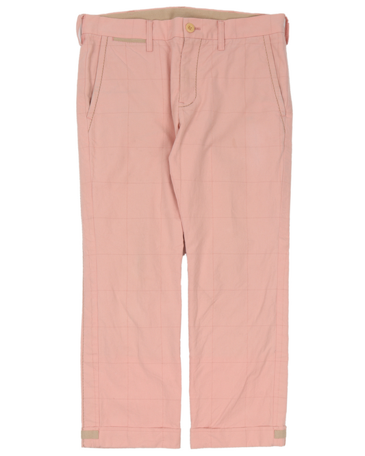 Grid-Stitched Trousers
