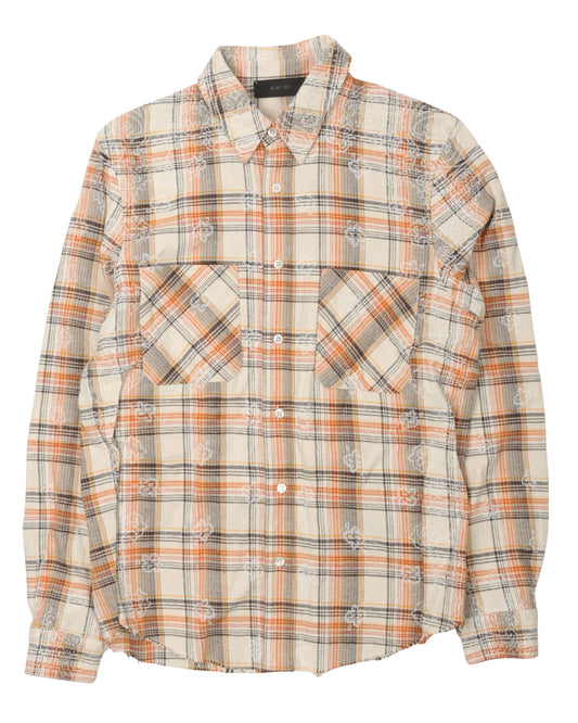 Bleach Bandana Plaid Shirt
