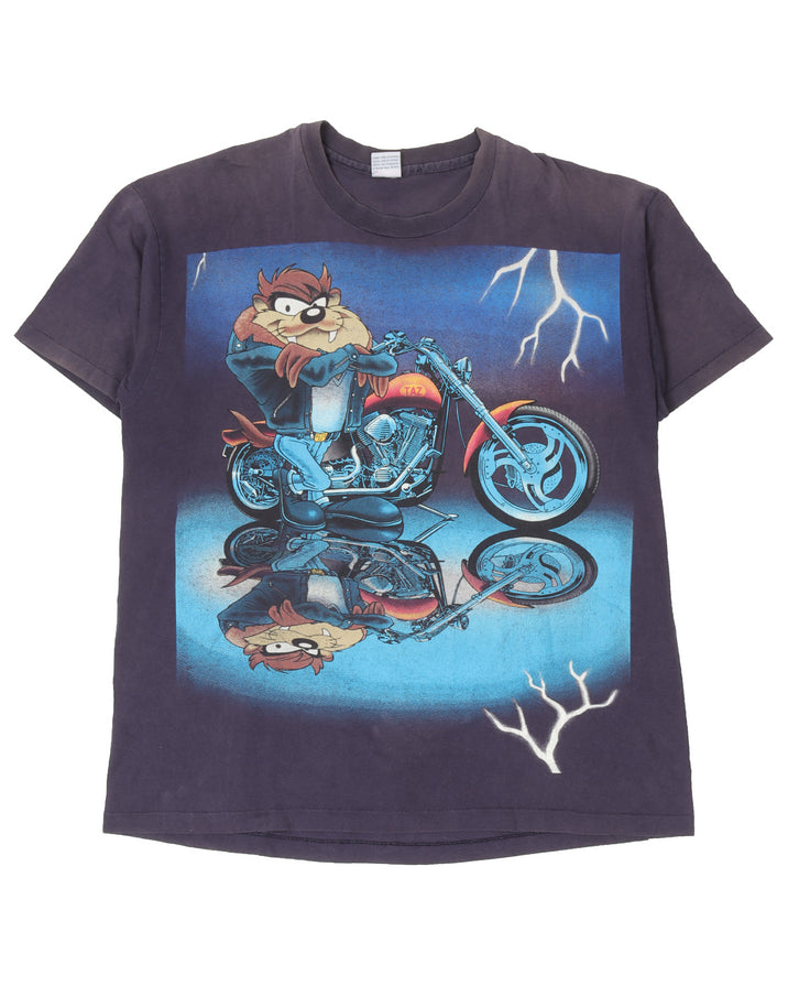 Looney Toons Taz Motocycle T-shirt