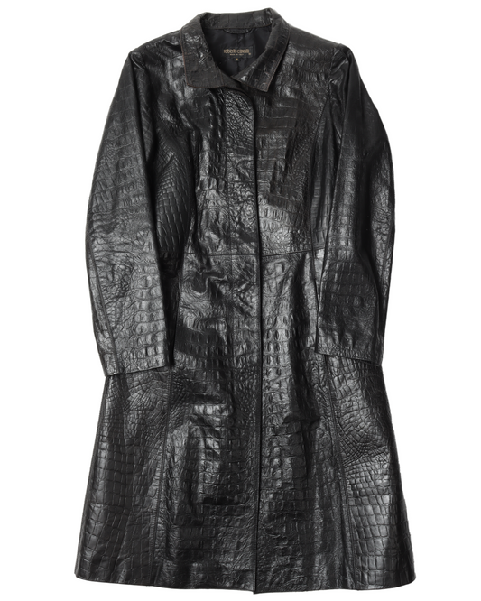Crocodile Leather Coat