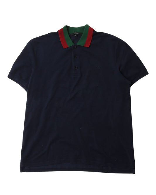 Striped Collar Polo Shirt