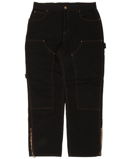 Dyed Double-Knee Monogram Carpenter Pants