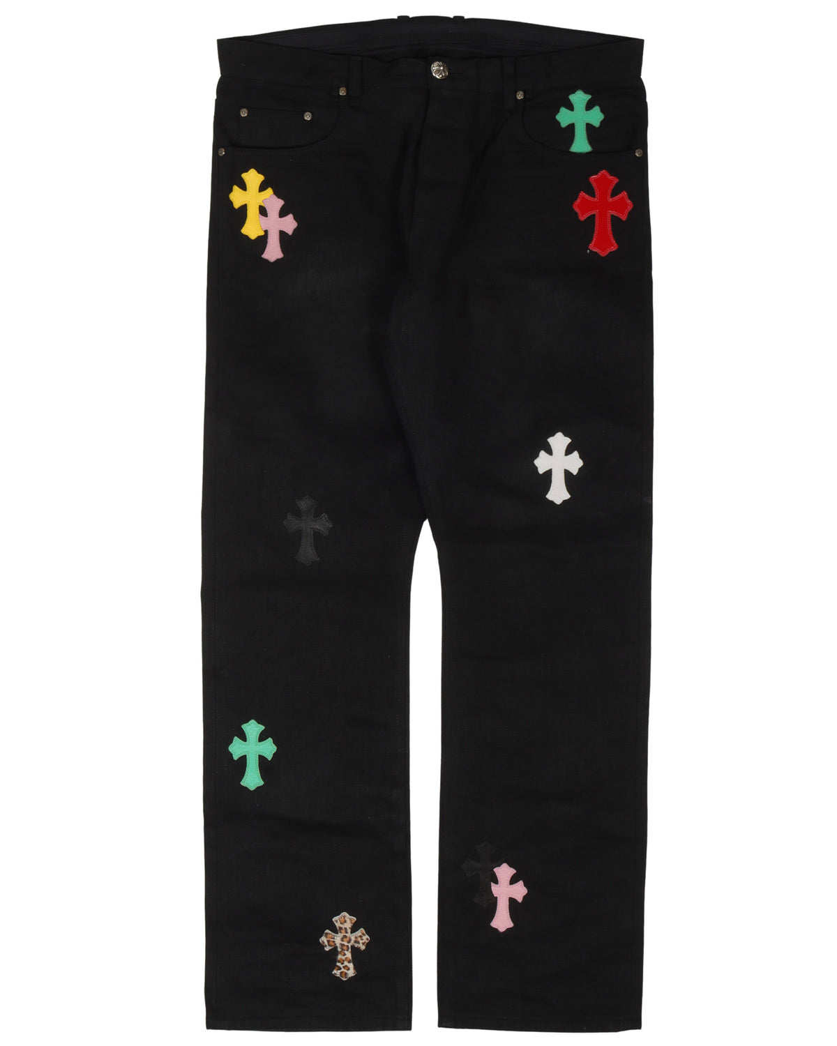 Multicolor Cross Patch Jeans
