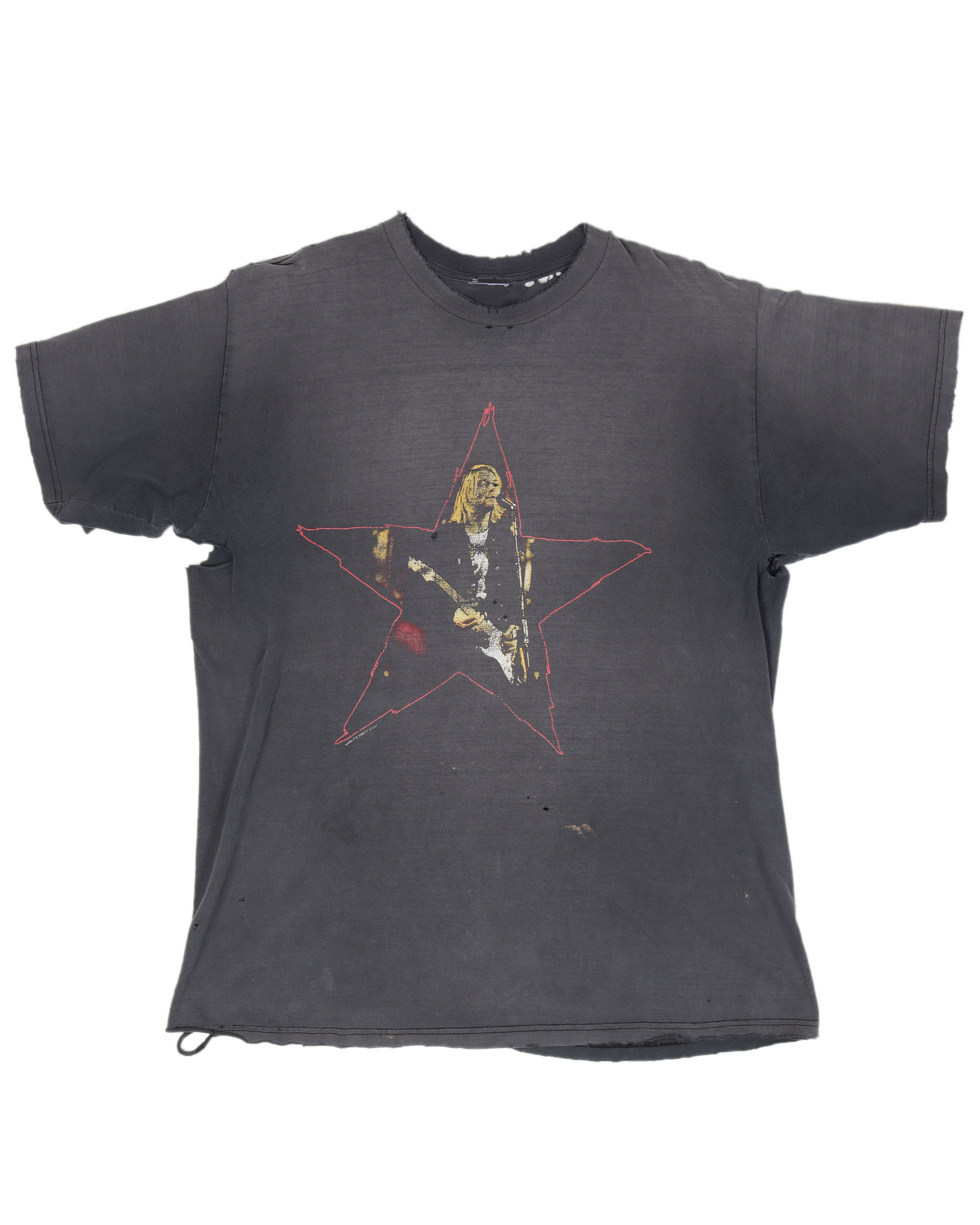 Kurt Cobain Star Live Thrashed T-Shirt