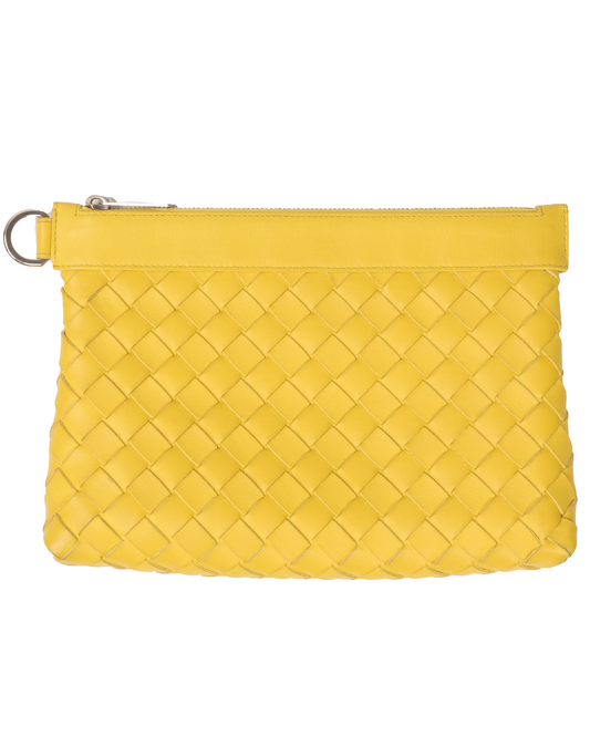 Weather Woven Leather Pouch