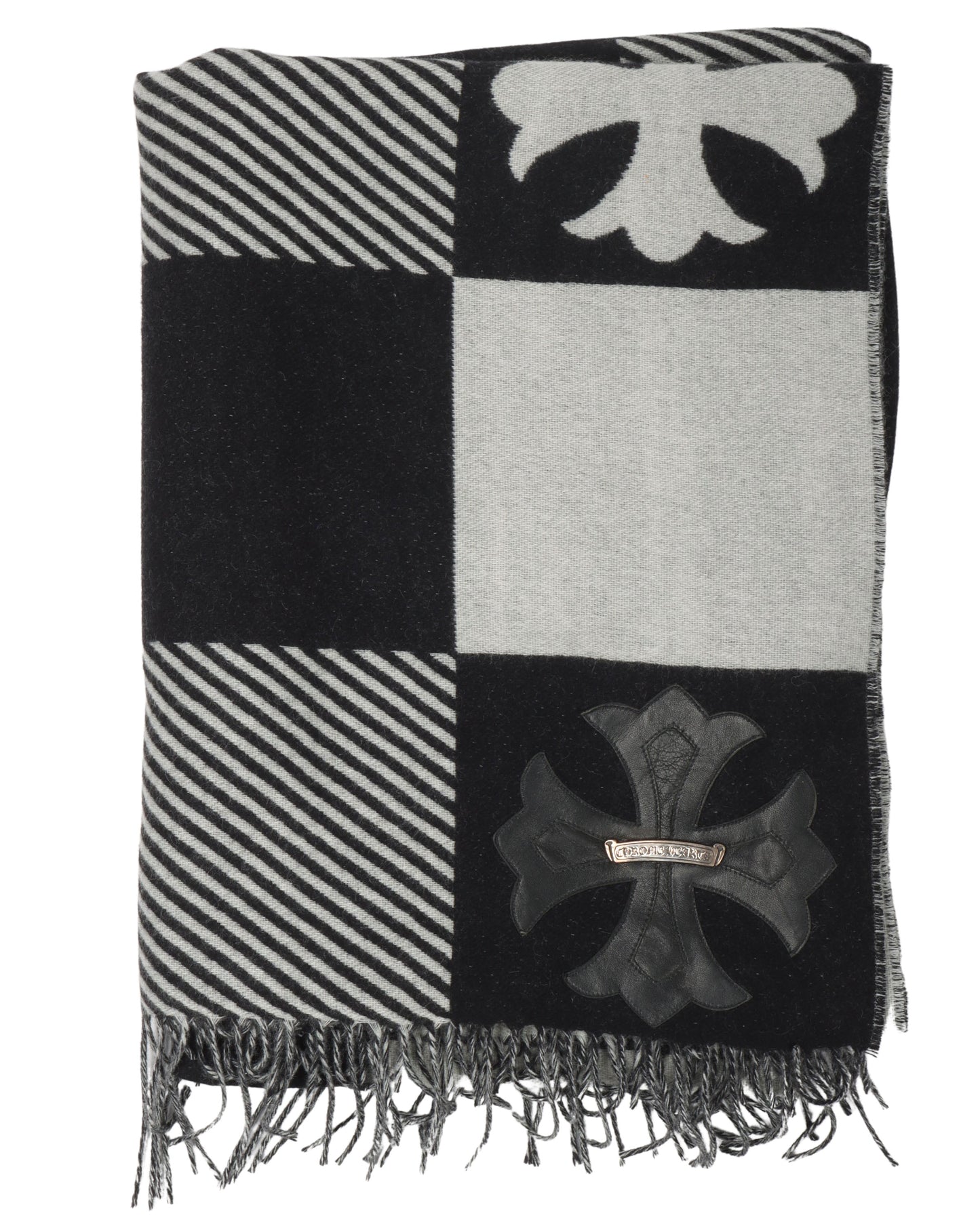 Leather Cross Cashmere Blanket