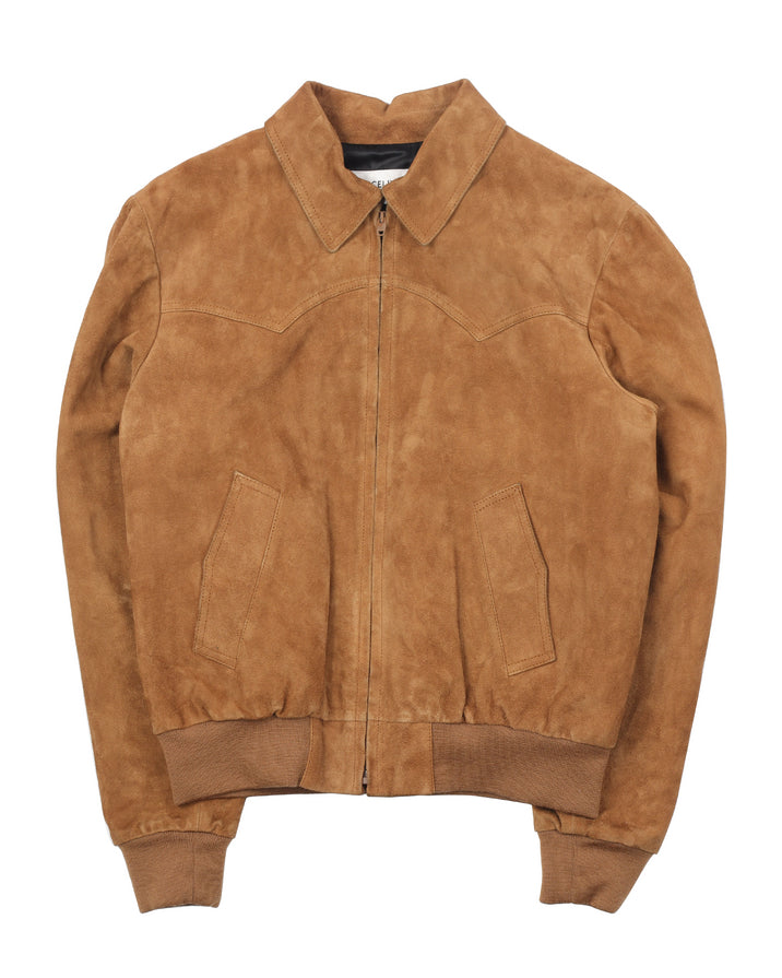 Brown Suede Bomber