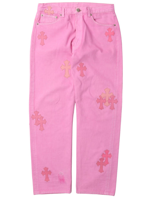Sex Records Cross Patch Jeans