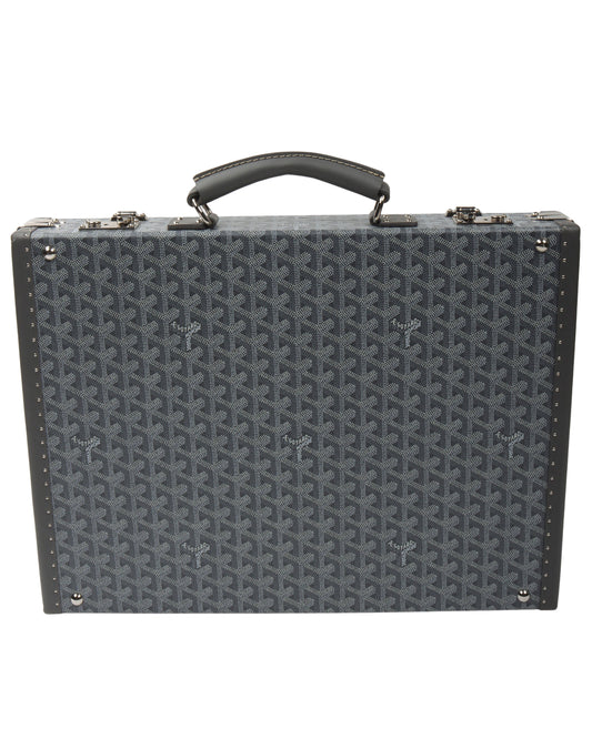 Chevron Coated Canvas Mallette Manoir Briefcase