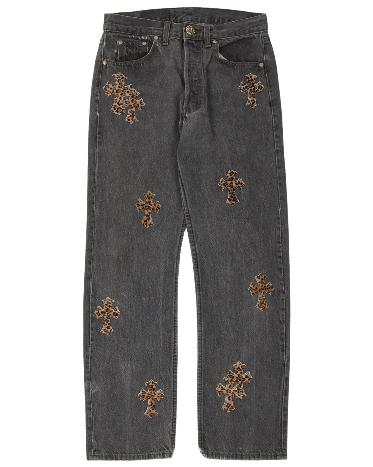 Leopard Cross Patch Denim