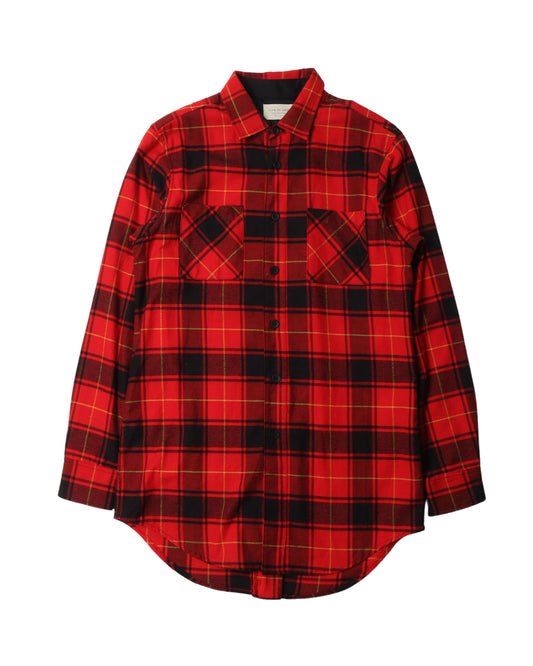 Third Collection Back Zip Flannel Shirt