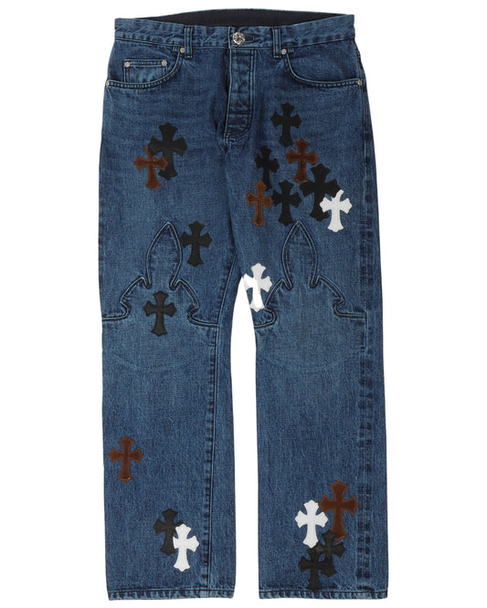 Fleur Knee Denim w/ 33 Cross Patches