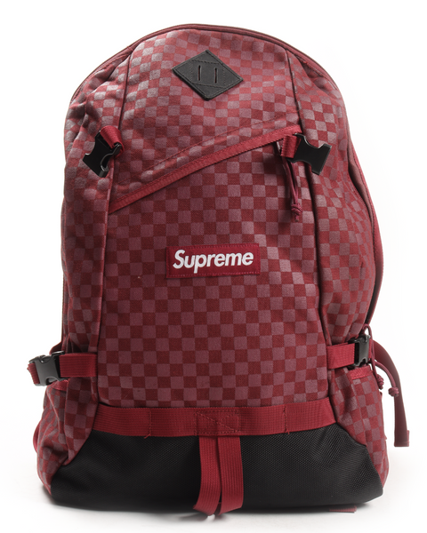 Very rare FW11 Supreme Checkered backpack Cordura Fabric box logo bag  vintage