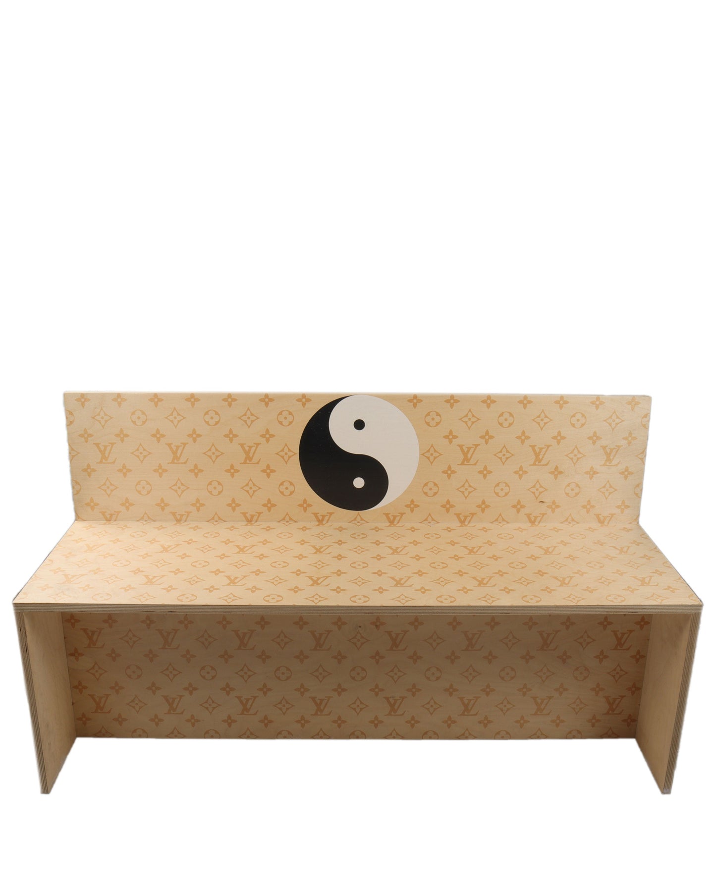 SS22 Runway "Yin & Yang" Monogram Wooden Bench