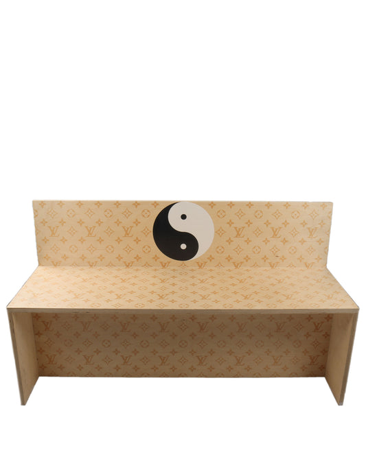 SS22 Runway "Yin & Yang" Monogram Wooden Bench