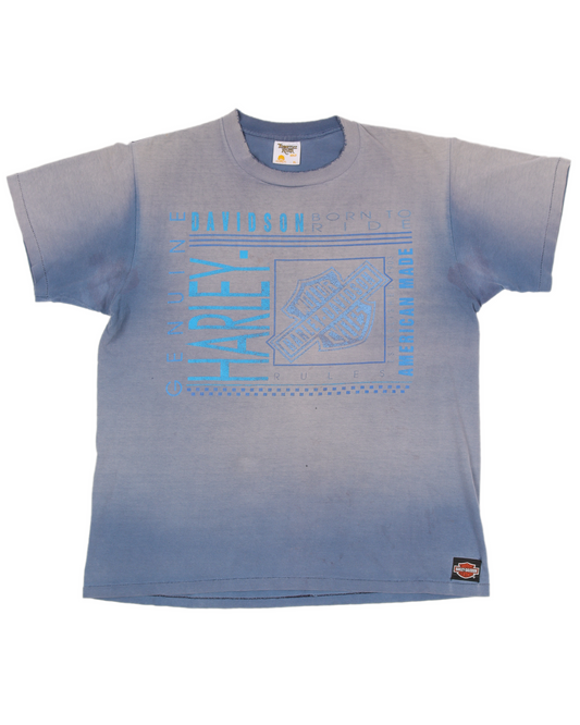 Harley Davidson Blue Faded T-Shirt