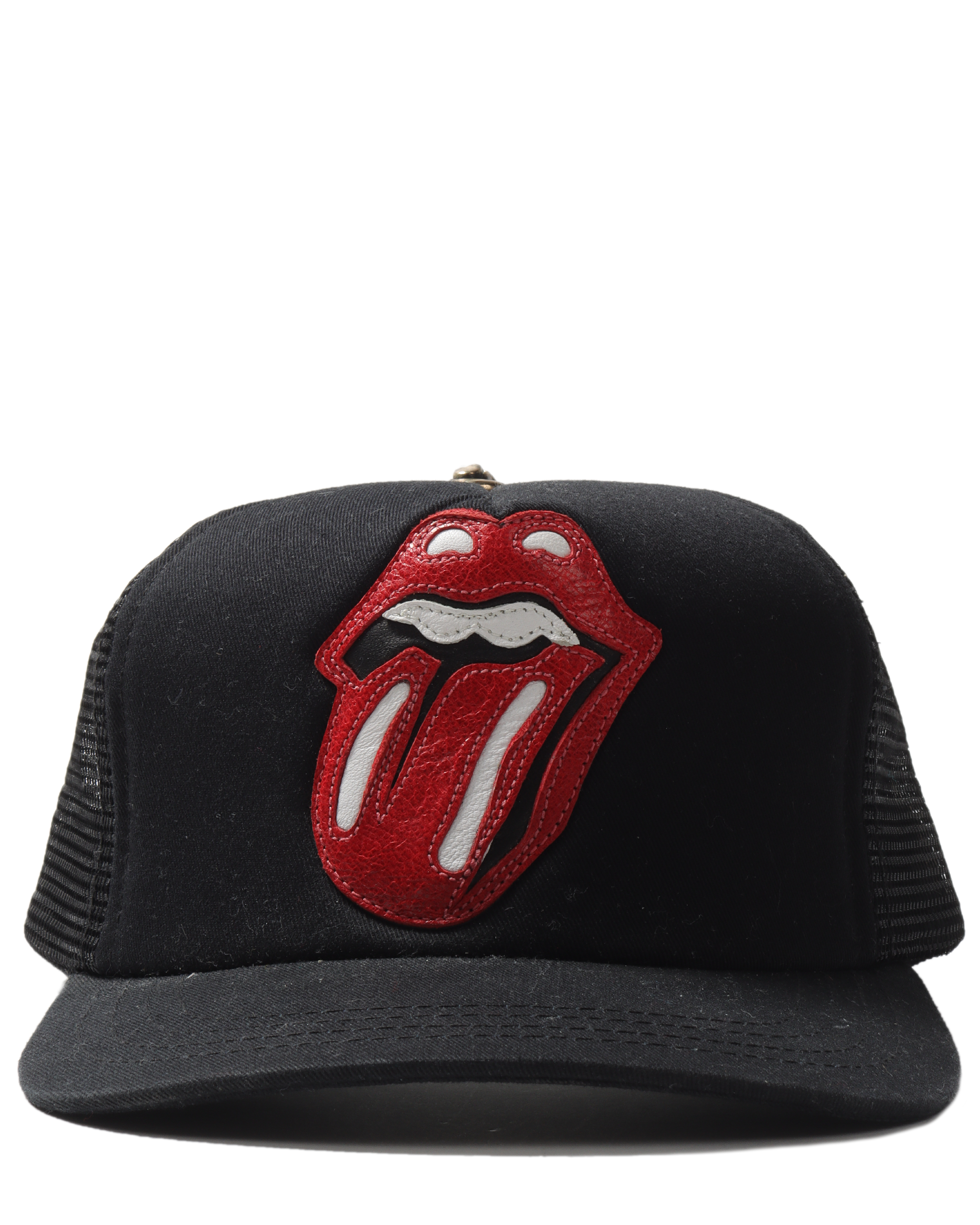Leather "The Rolling Stones" Patch Trucker Hat