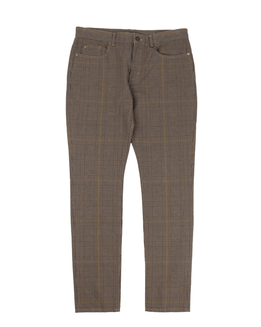 D24 Plaid Skinny Medium Waist Jeans