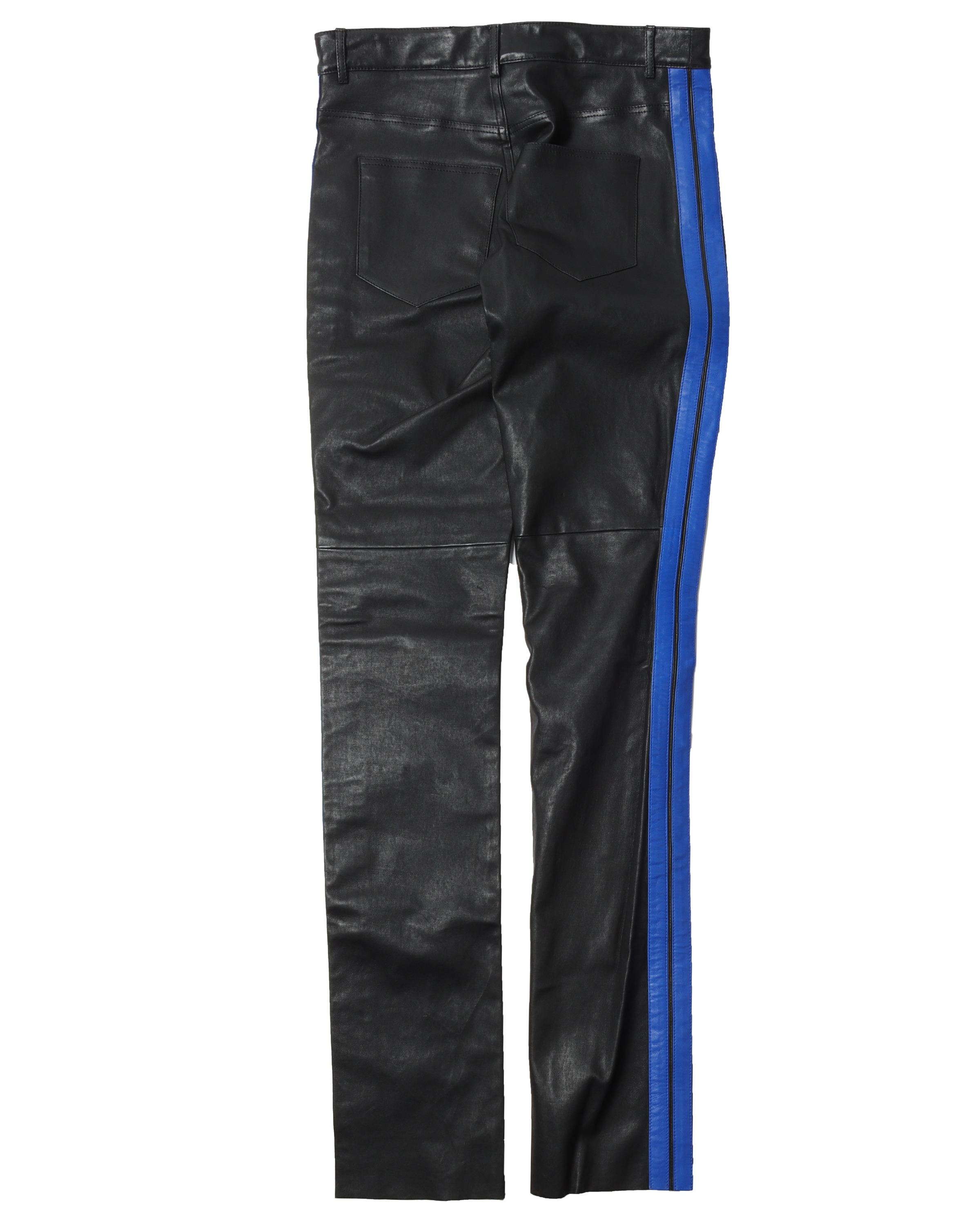 Sample Leather Blue Stripped Pants