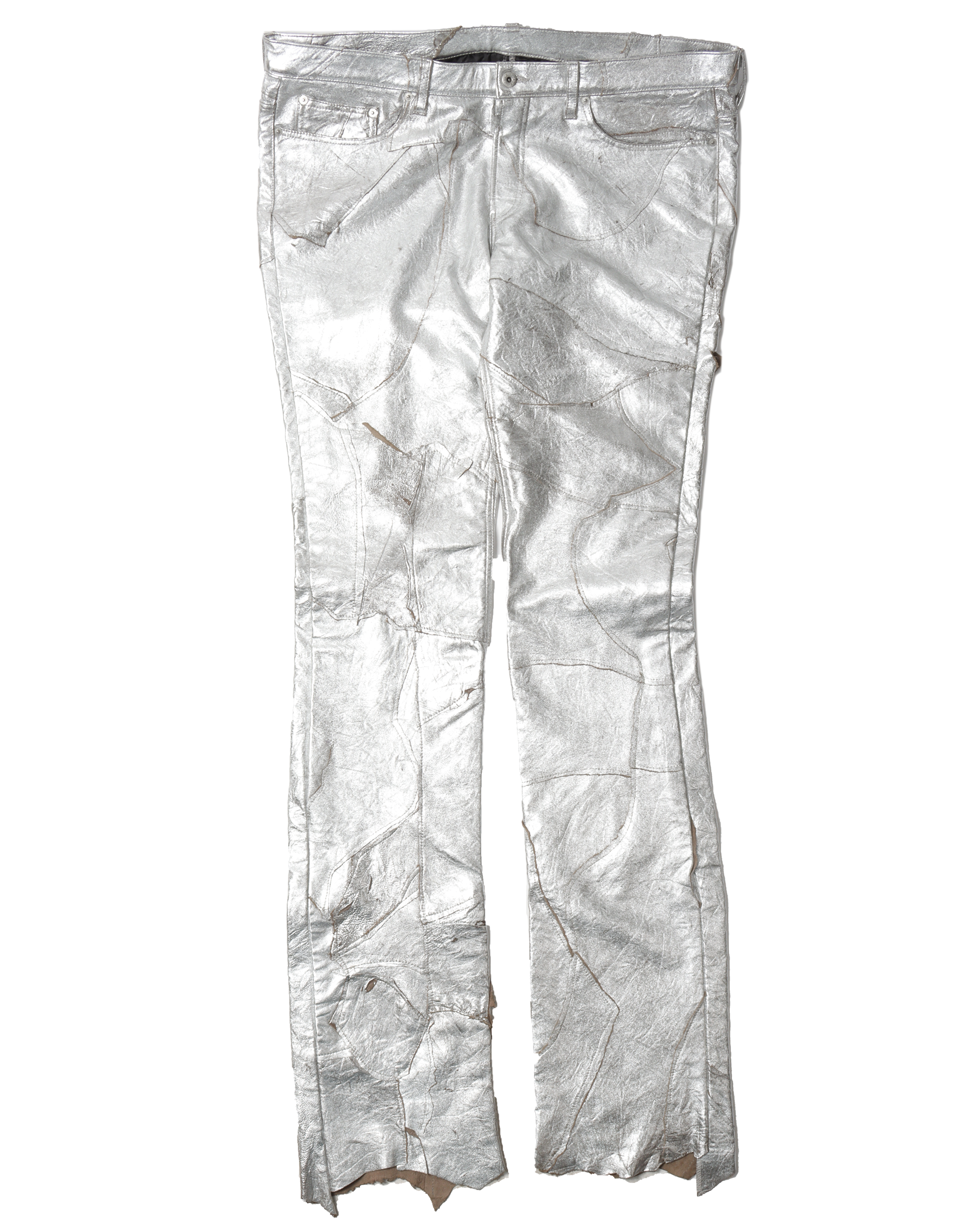 Sample Leather Metallic Pants