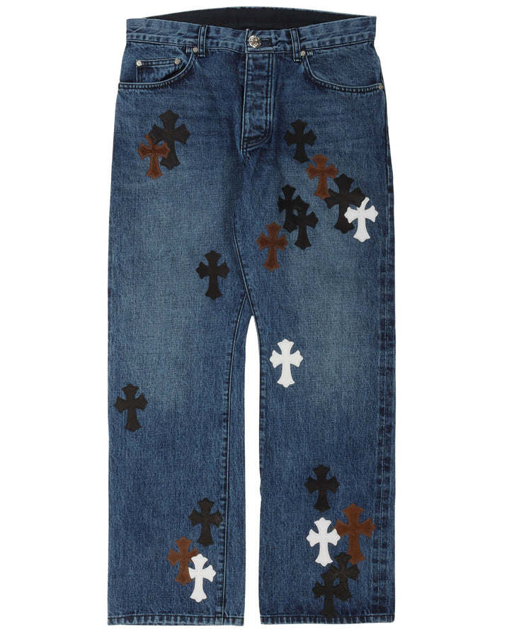 Denim w/ 35 Cross Patches