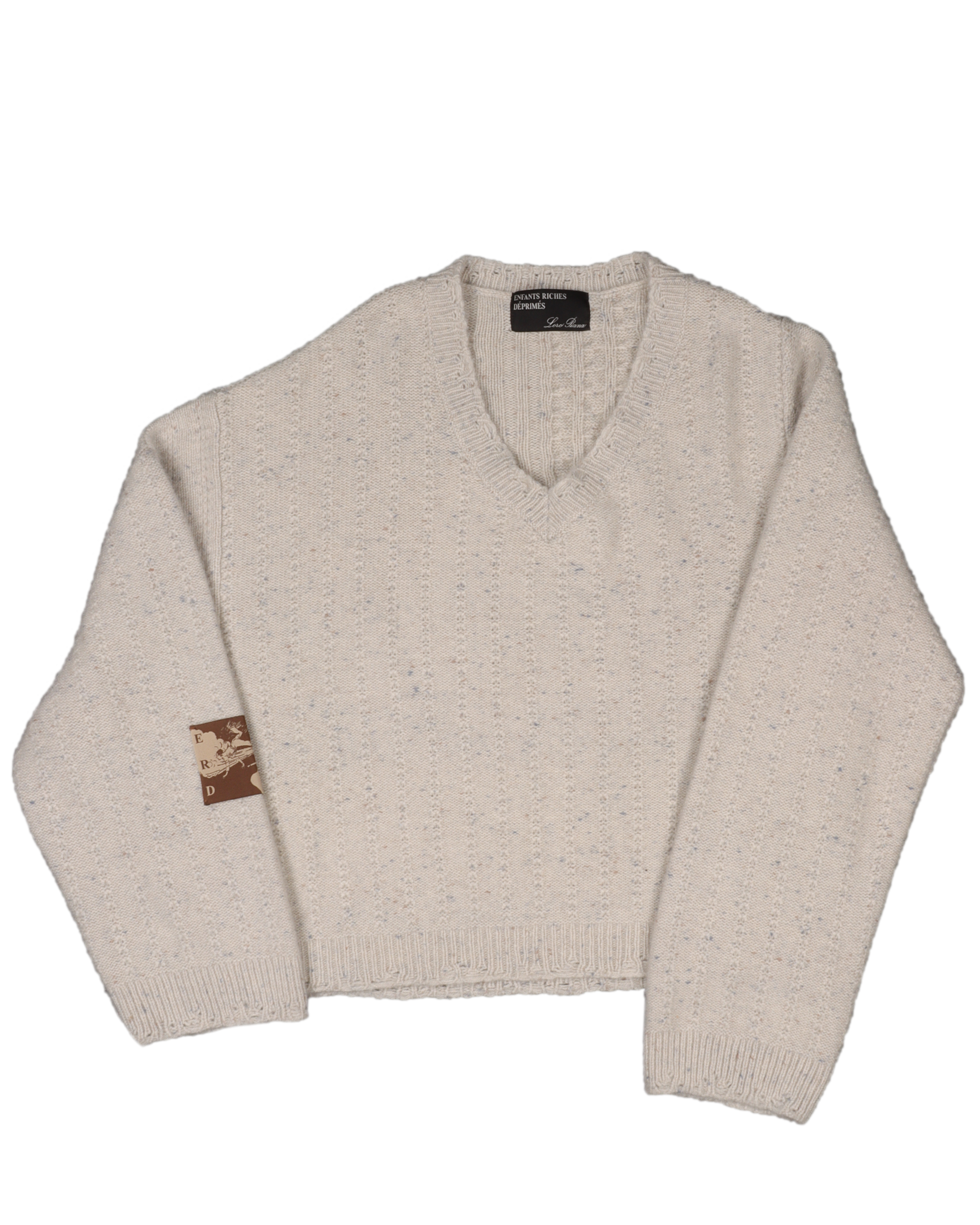 Loro Piana Asymmetrical Cashmere Patch Sweater