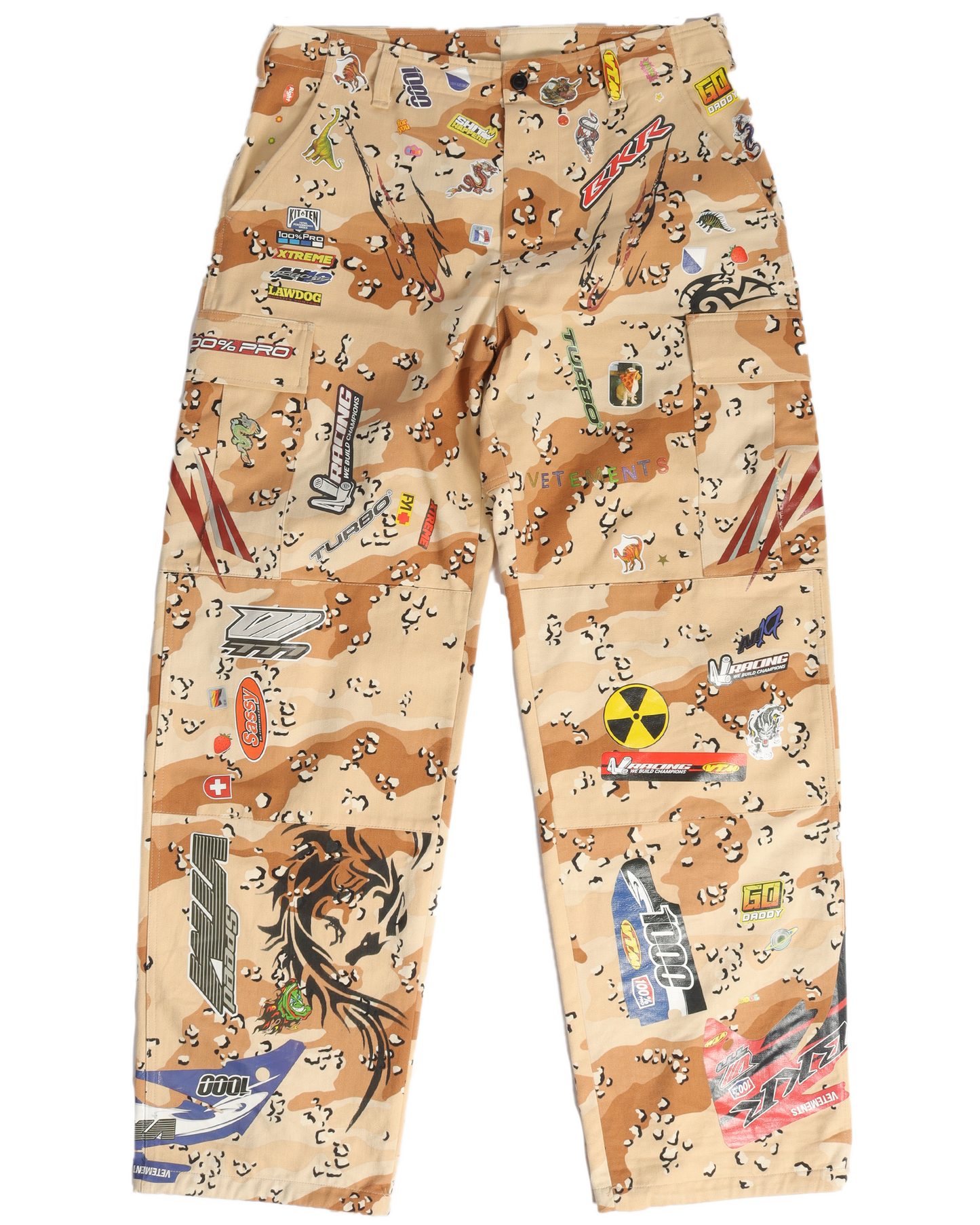 AW19 Camouflage Sticker Cargo Pants