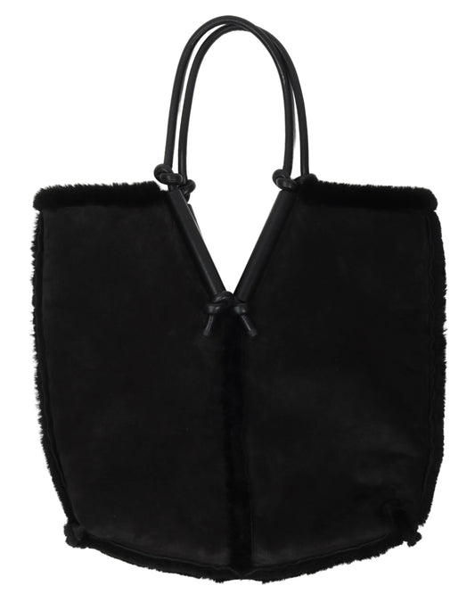 Reversible Shearling Tote Bag