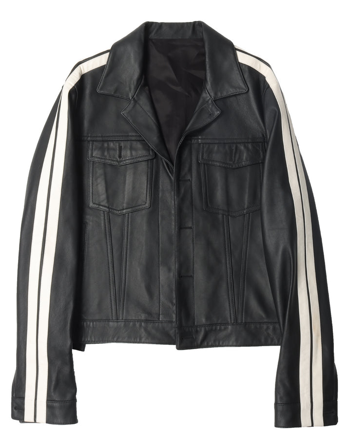 Sample Striped Leather Jacket