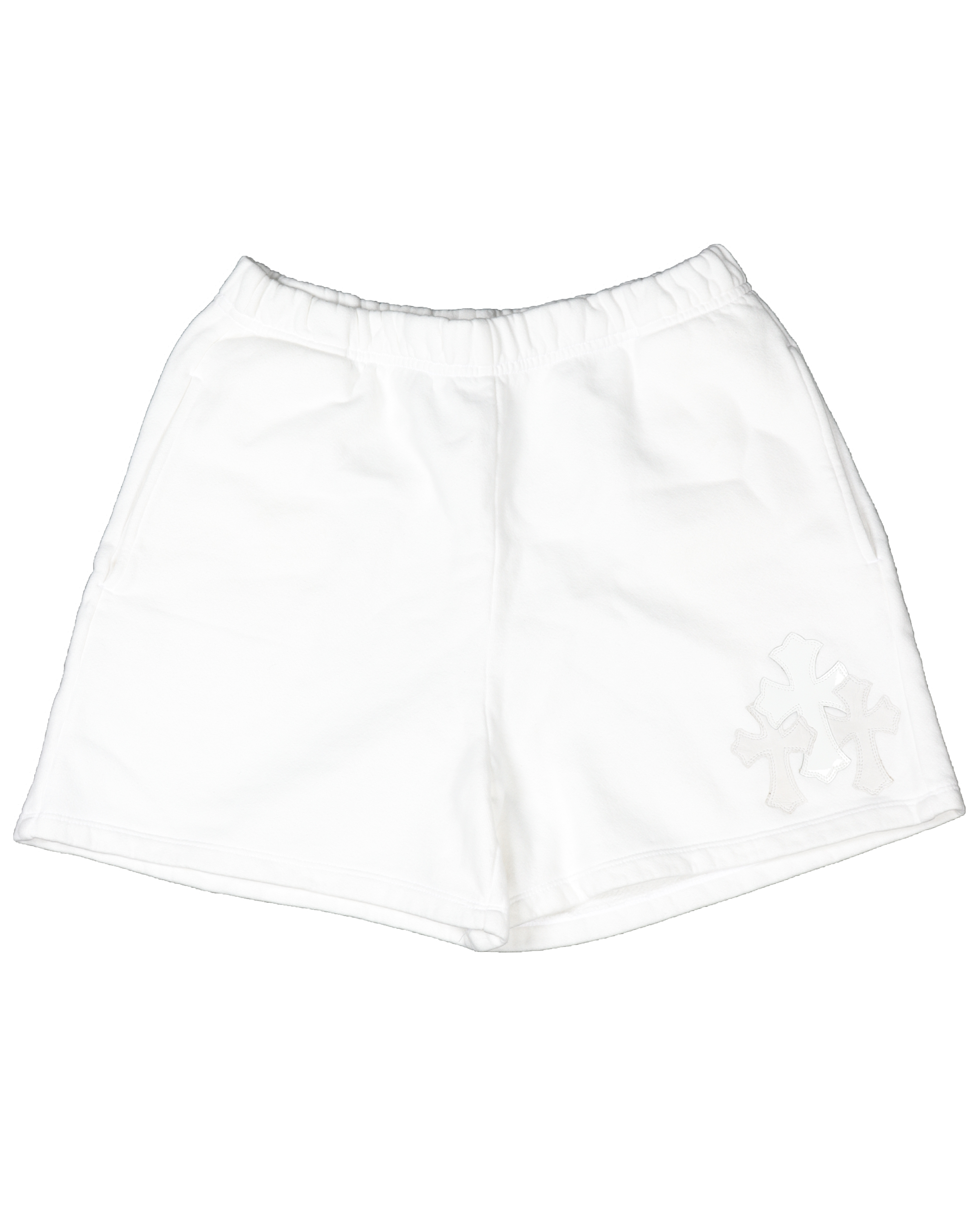 White Cross Sweat Shorts
