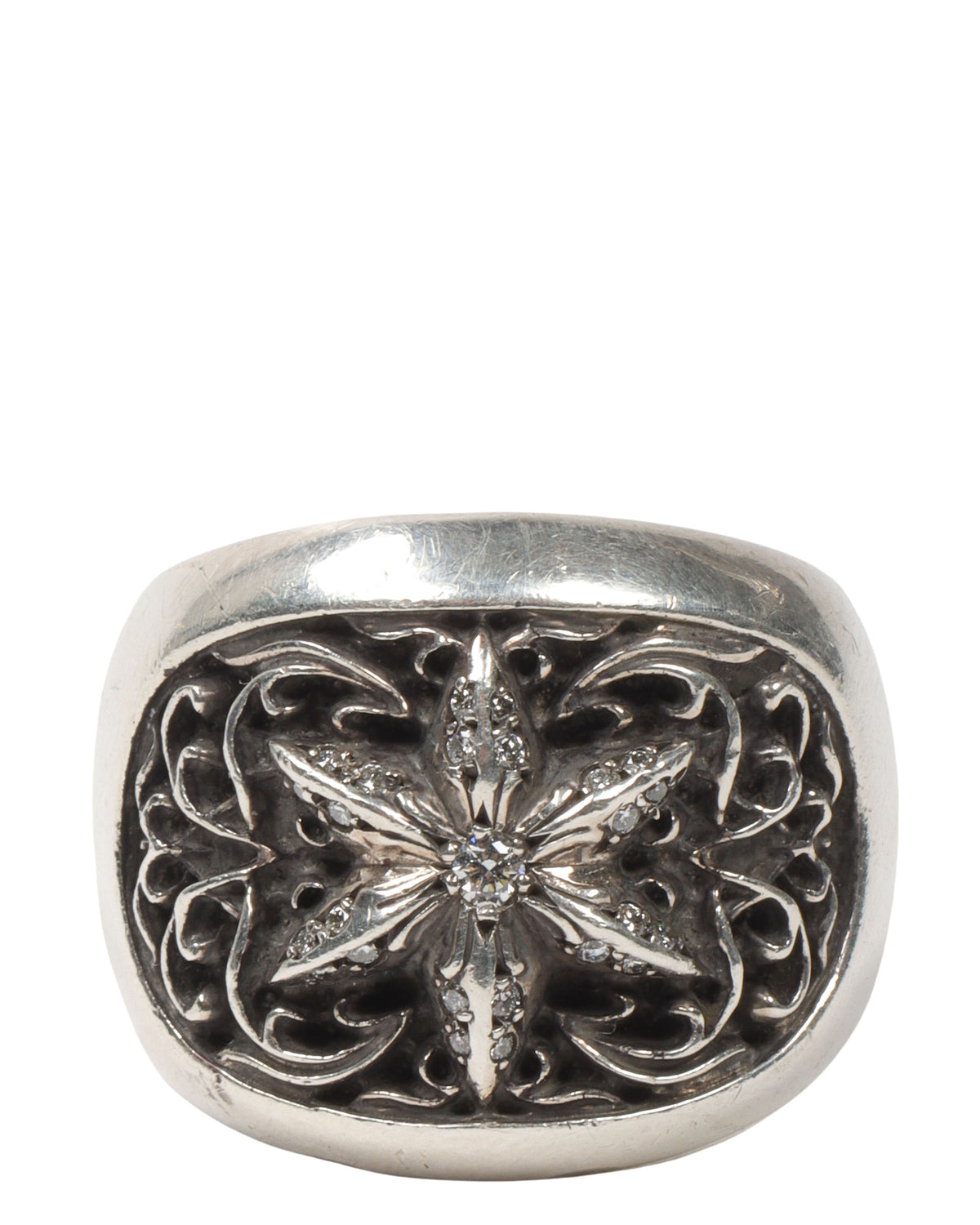 Diamond Embellished Star Band Ring