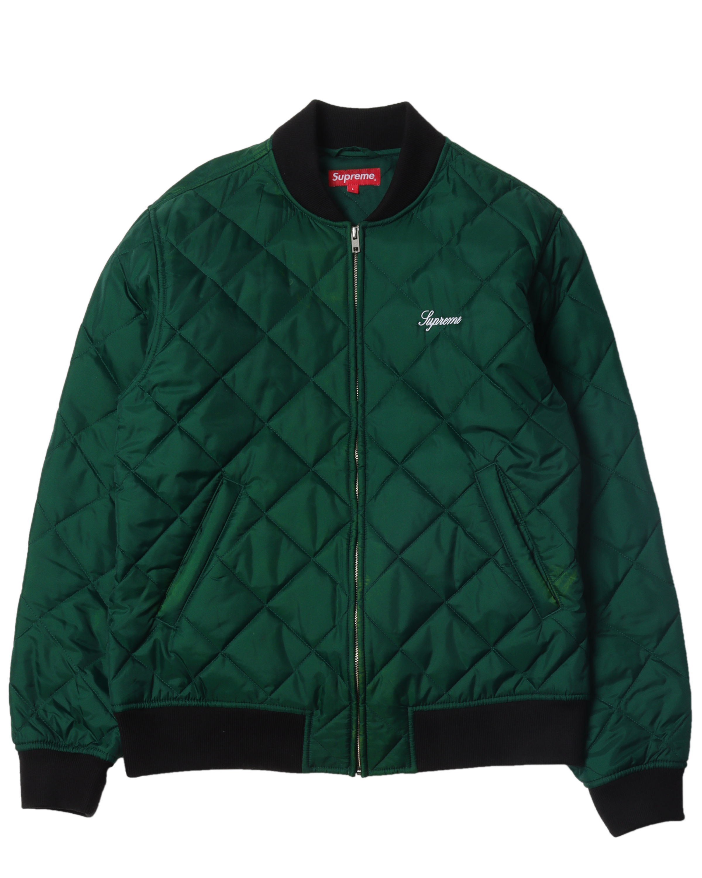 Supreme Sequin Patch Quilted Bomber Jacket