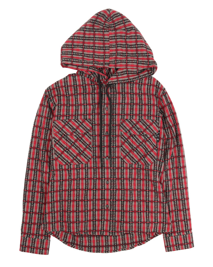 Flannel Hooded Shirt