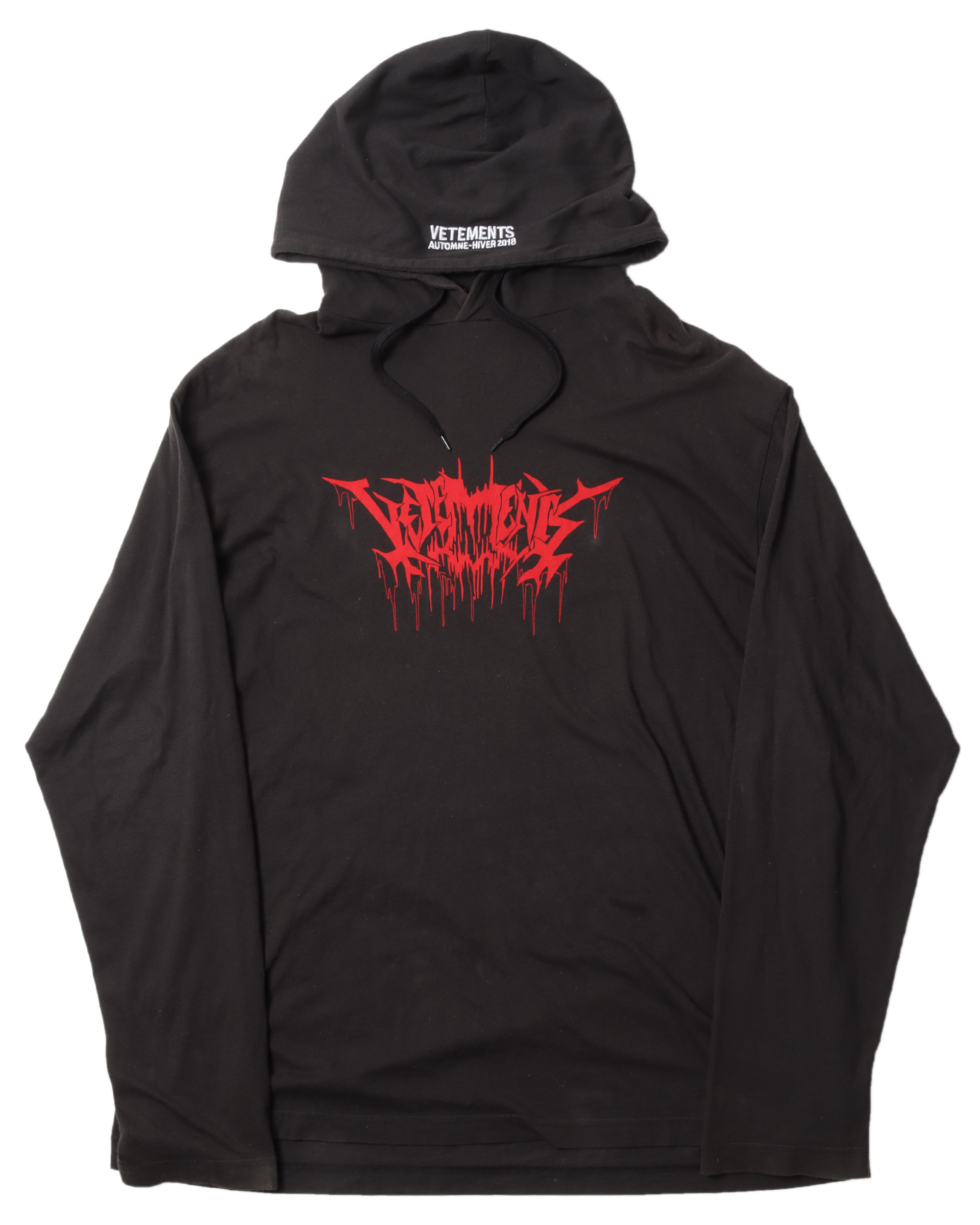 Vetements FW18 Metal Tour Jersey Hoodie – Justin Reed