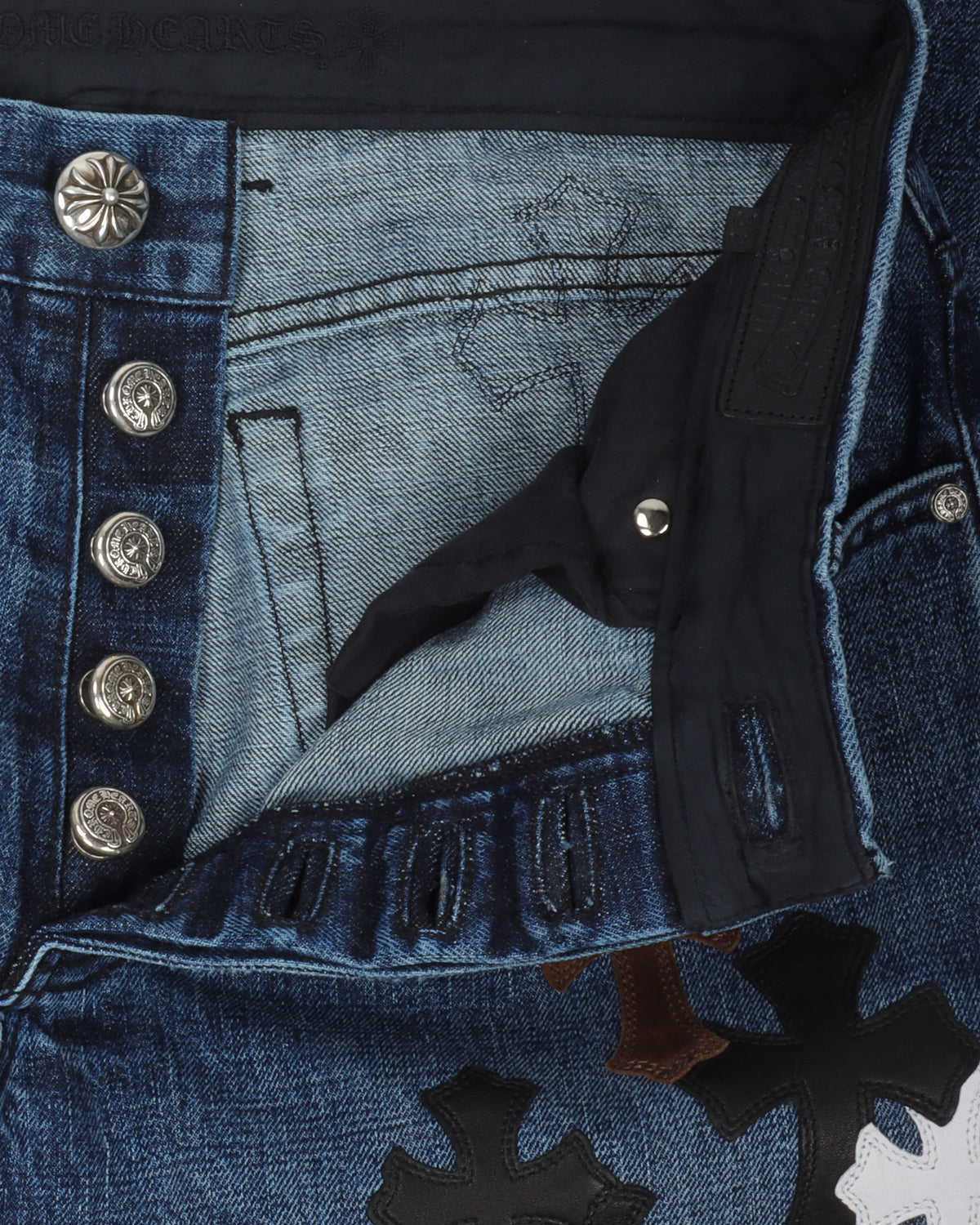 Denim w/ 35 Cross Patches