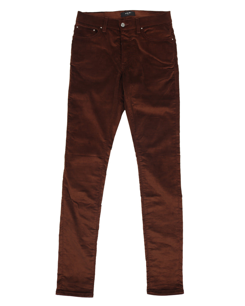 Brown Velour Pants