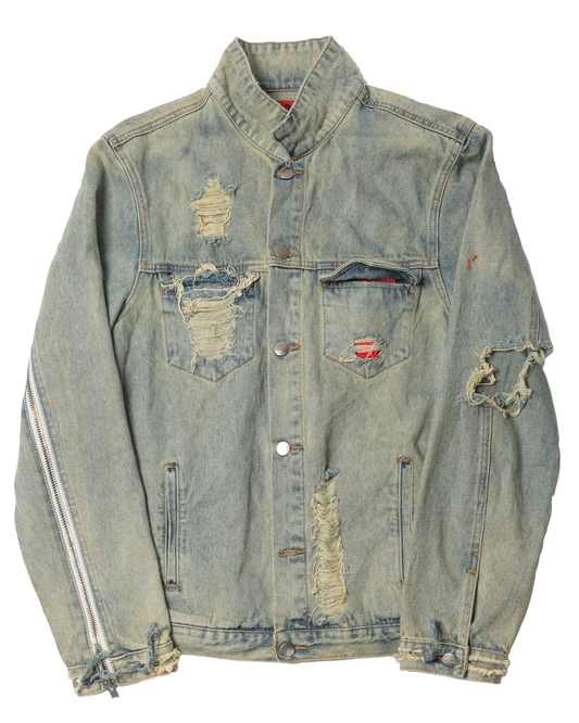 Denim Monk Jacket