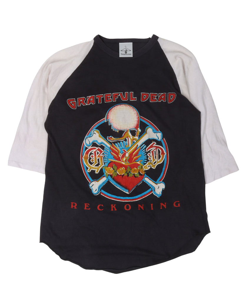 Grateful Dead Reckoning Concert Baseball T-Shirt, Collectible