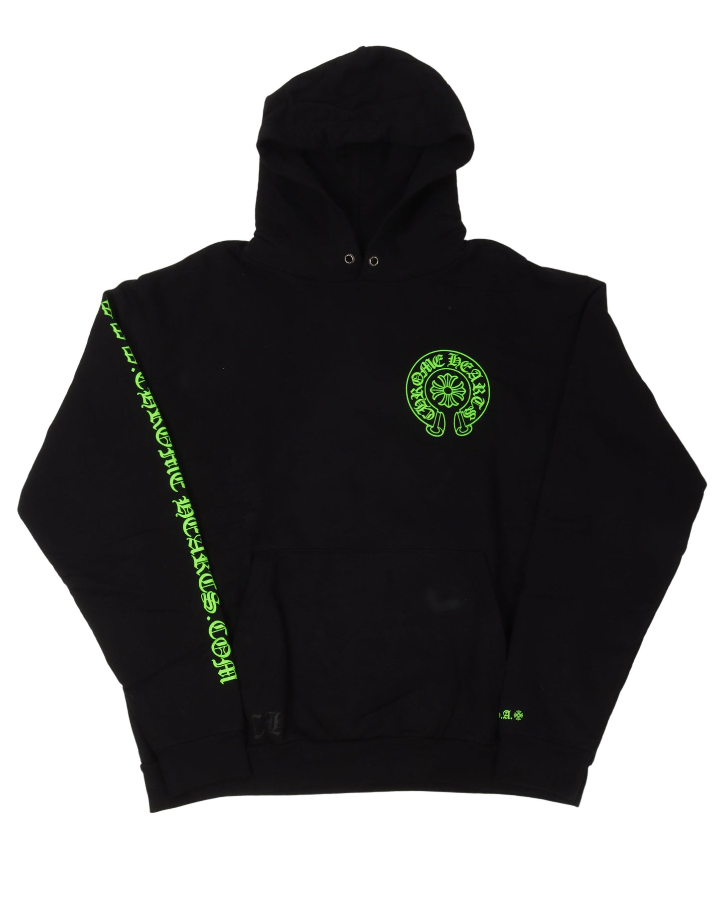 Green Leather Cross Horseshoe Hoodie