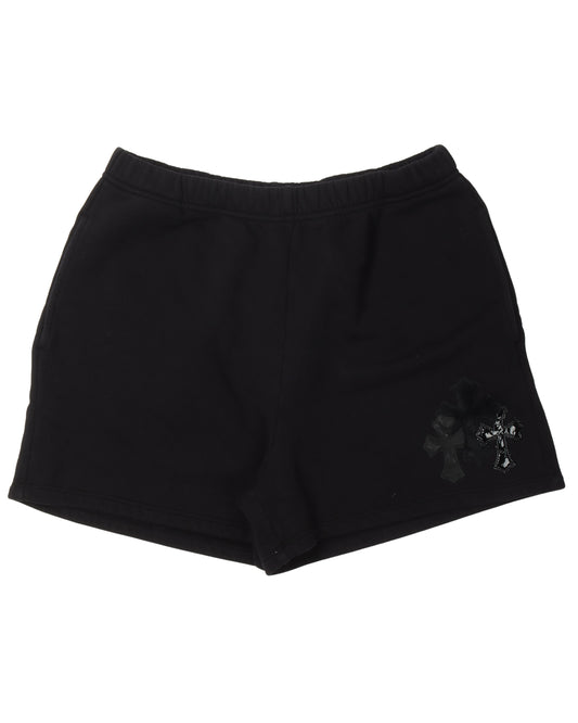 Black Cross Sweat Shorts