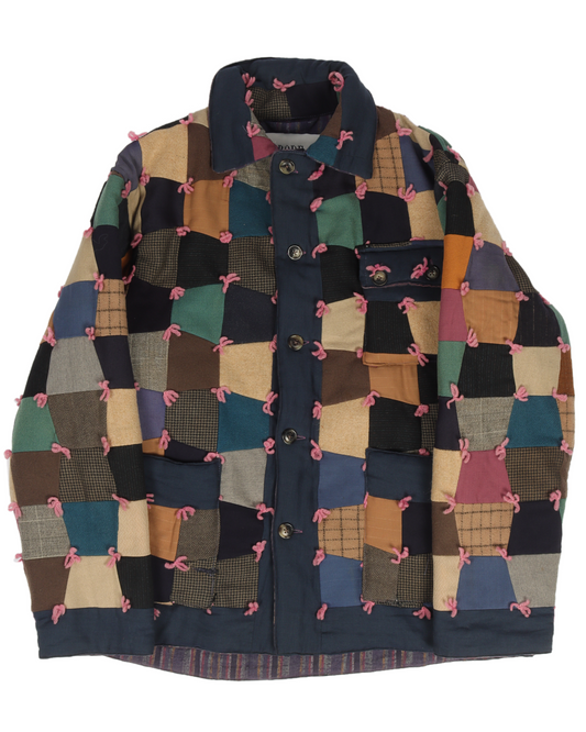 Midnight Hand-Tied Quilted Jacket