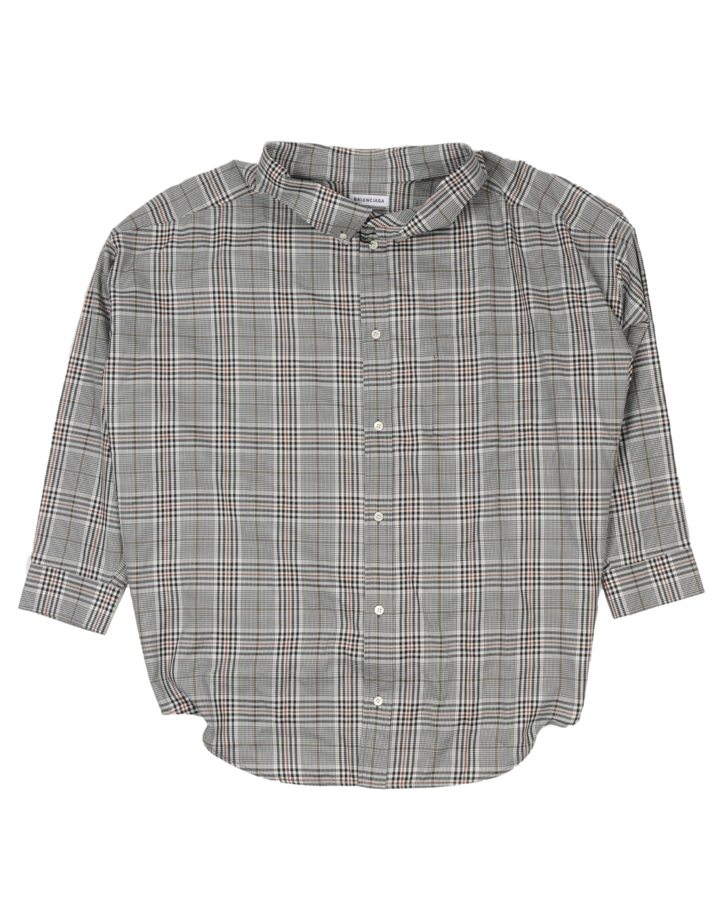 Plaid Wide Shoulder Shirt