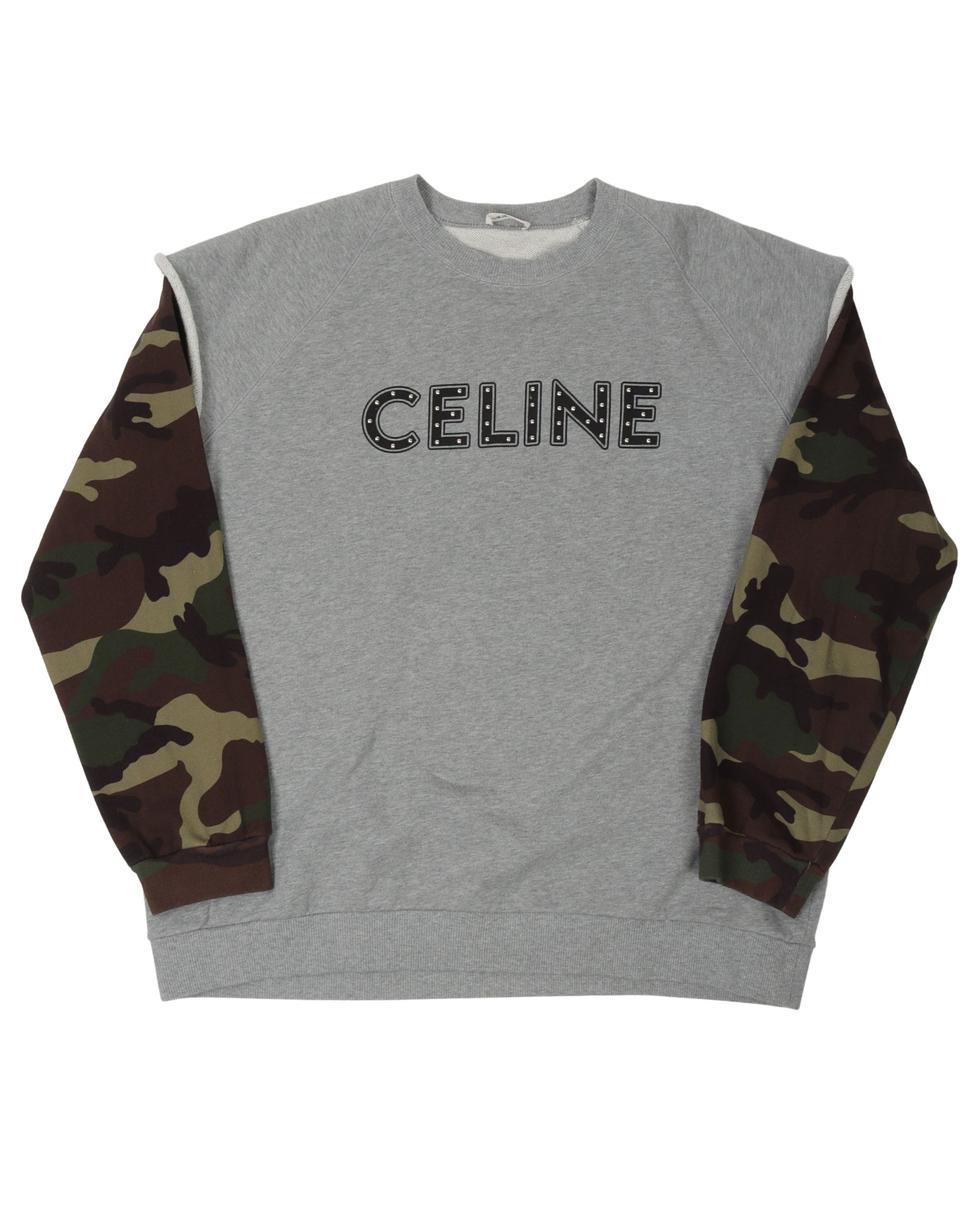 Camouflage Sleeve Sweatshirt