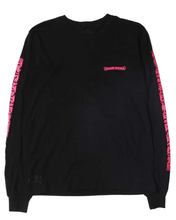 Pink Logo Long Sleeve T-Shirt