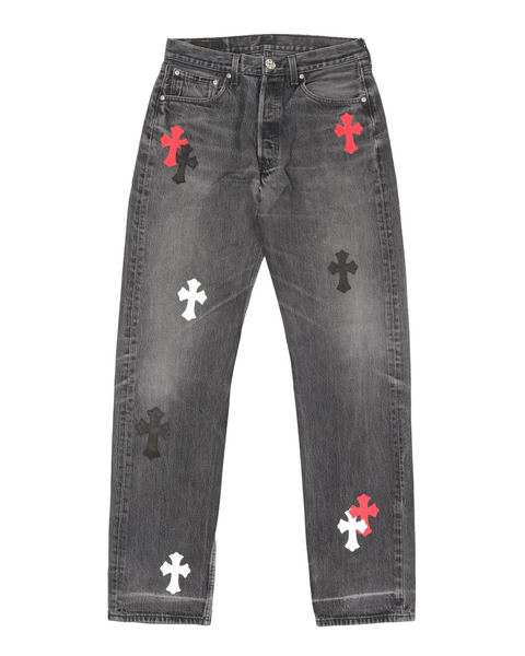 Leather Cross Patch Jeans – THE-ECHELON