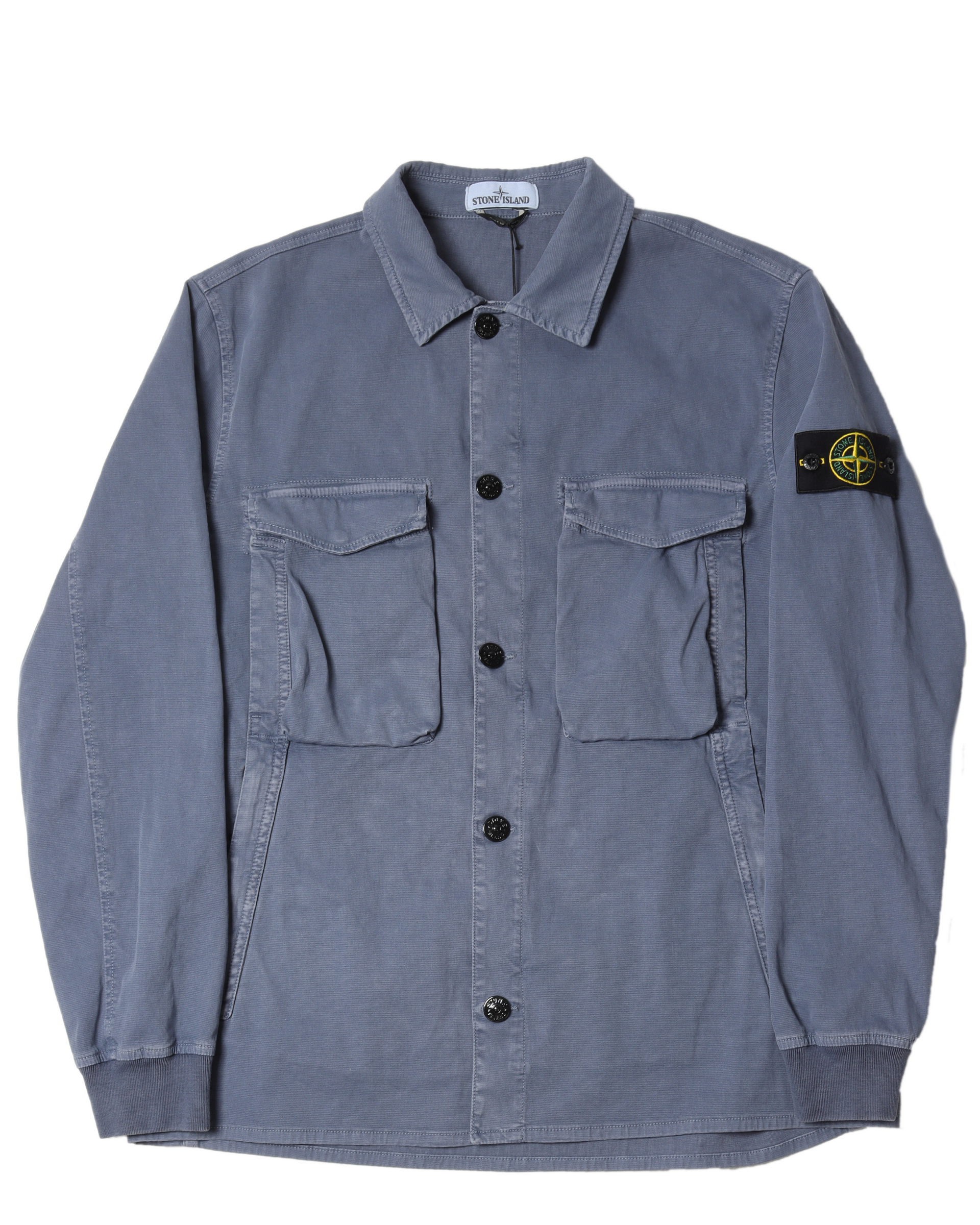 Stone Island Logo Patch Zip-Up Jacket Black Men's - US