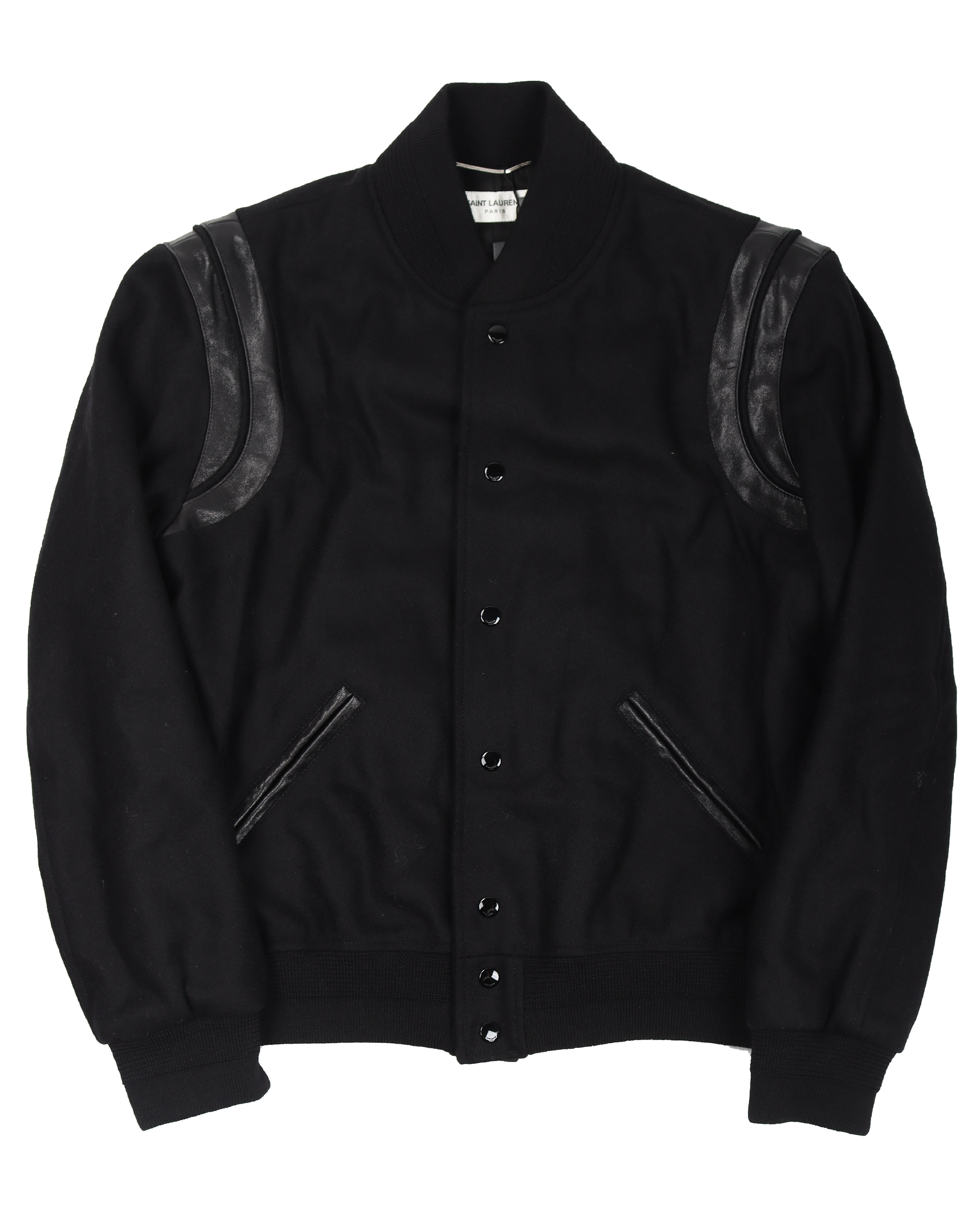 SAINT LAURENT TEDDY VARSITY JACKET スタジャン Saint Laurent Teddy Varsity Jacket – Justin Reed