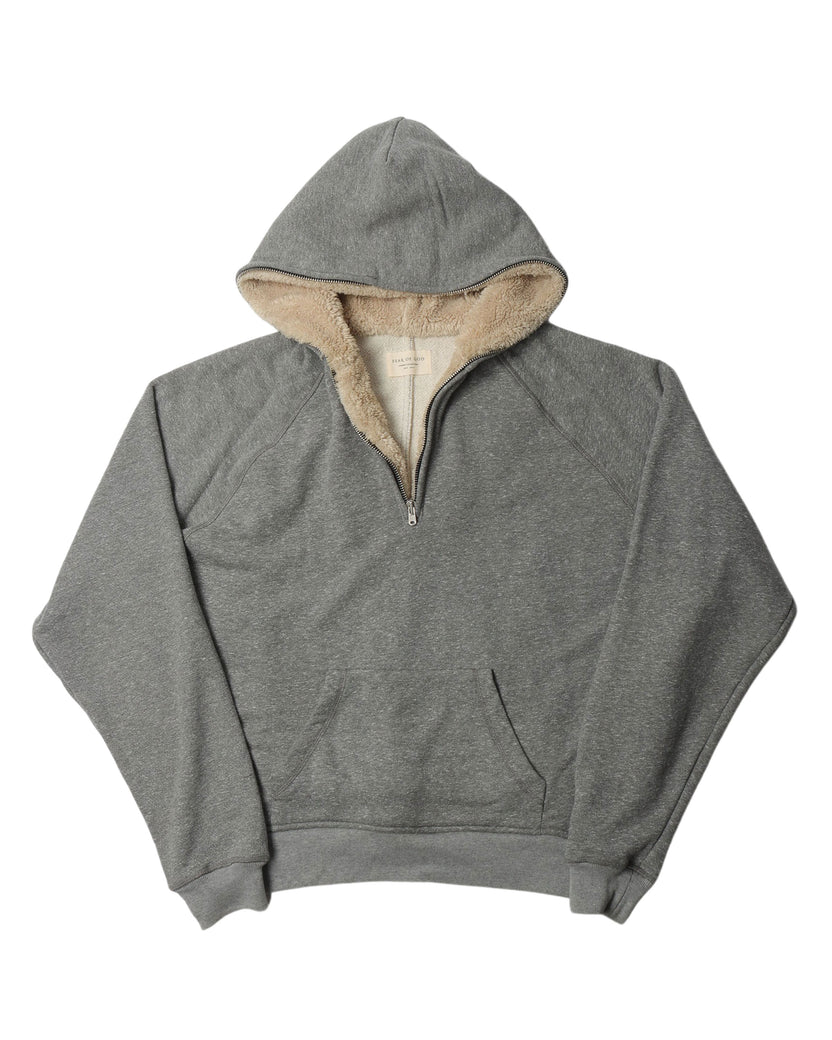 Fourth Collection Shearling Lined Quarter Zip Hoodie